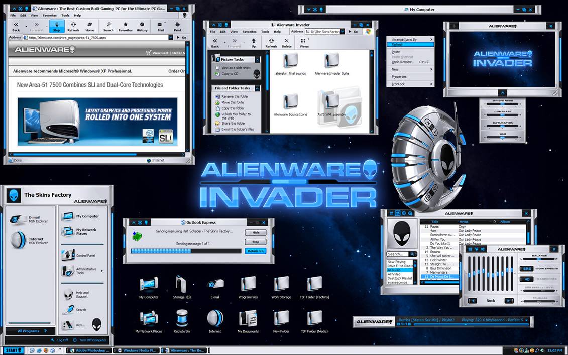 Free alienware themes windows 7